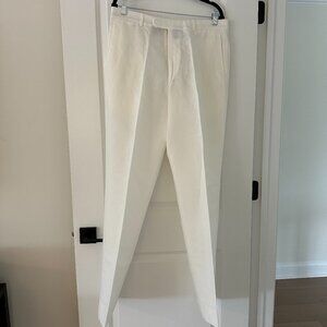 Men's White Linen Pants